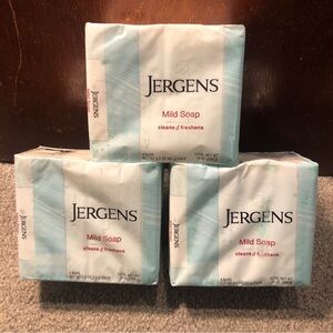 X3 Jergens Mild Soap, Cleans & Freshens, 4 Bars- 3.5oz Each (14oz Total)